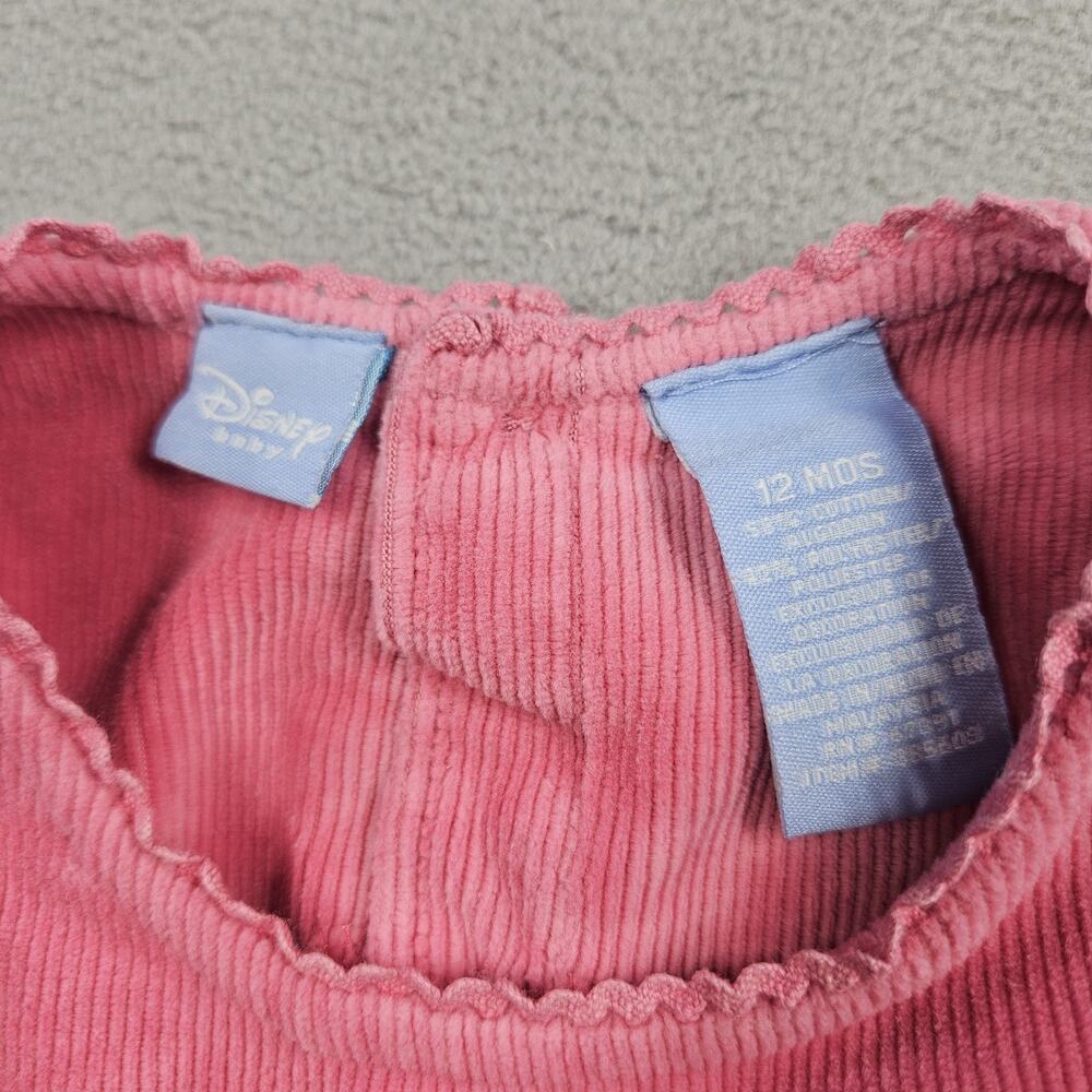 Vtg Y2K Disney Baby Winnie The Pooh Corduroy Dress 12 Months Pink Embroidered - Picture 5 of 10